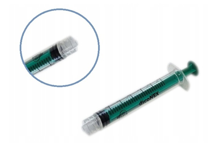 Strzykawki 3 częściowe luer lock 5 ml 100 sztuk