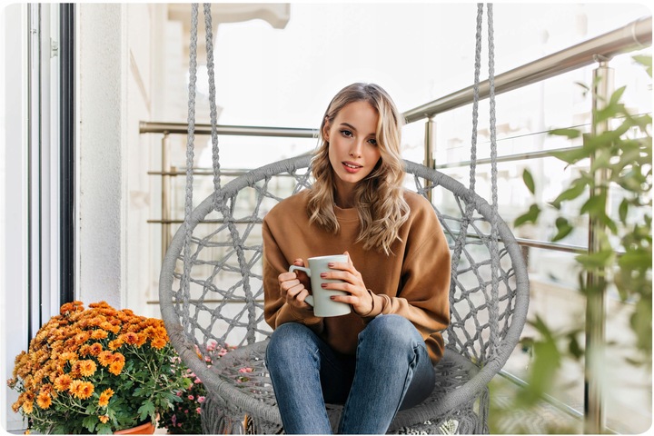 HUŚTAWKA OGRODOWA BOCIANIE GNIAZDO FOTEL WISZĄCY