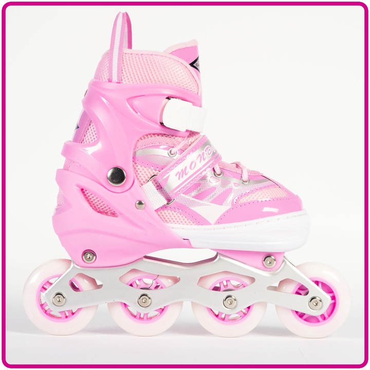 ROLKI REGULOWANE DLA DZIECI DZIEWCZYNKI 38-41 RÓŻOWE DZIECIĘCE MŁODZIEŻOWE