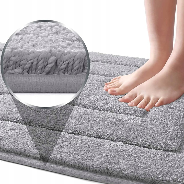 Dywanik Łazienkowy Chłonny z Mikrofibry Antypoślizgowy 80x50 cm