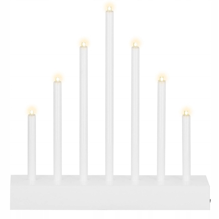 ŚWIECZNIK ADWENTOWY ŚWIĄTECZNY ŚWIECE DEKORACJA 7 led ŚWIĘTA LAMPKI