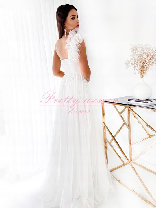 BIAŁA SUKIENKA ślubna cywilny wesele druhny S