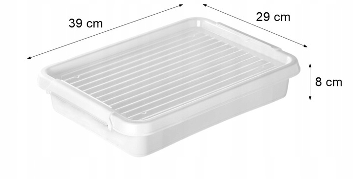 Pojemnik 40x30 z pokrywką do dojrzewania ciasta na pizzę gastronomiczny