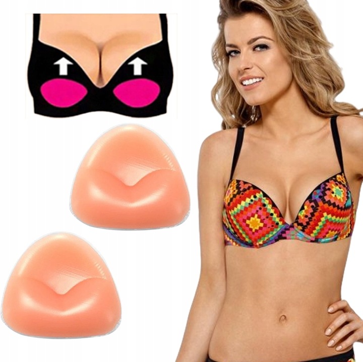 WKŁADKI DO BIKINI STANIKA PUSH UP SILIKON WYMIENNE MODELUJĄCE POWIĘKSZAJĄCE
