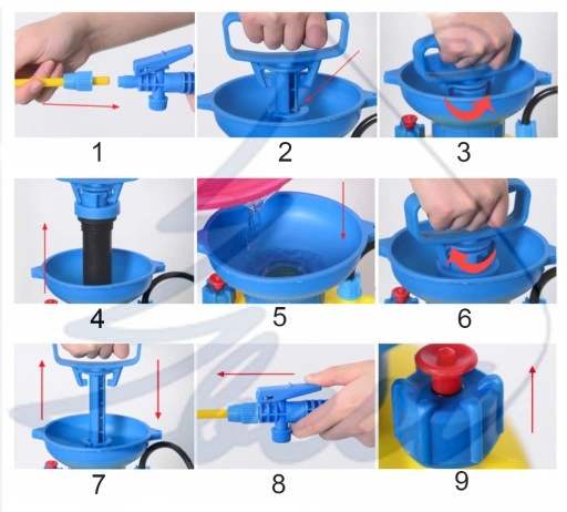 Opryskiwacz ciśnieniowy ogrodowy ręczny BEST POLSKA 5L długa lanca 96cm