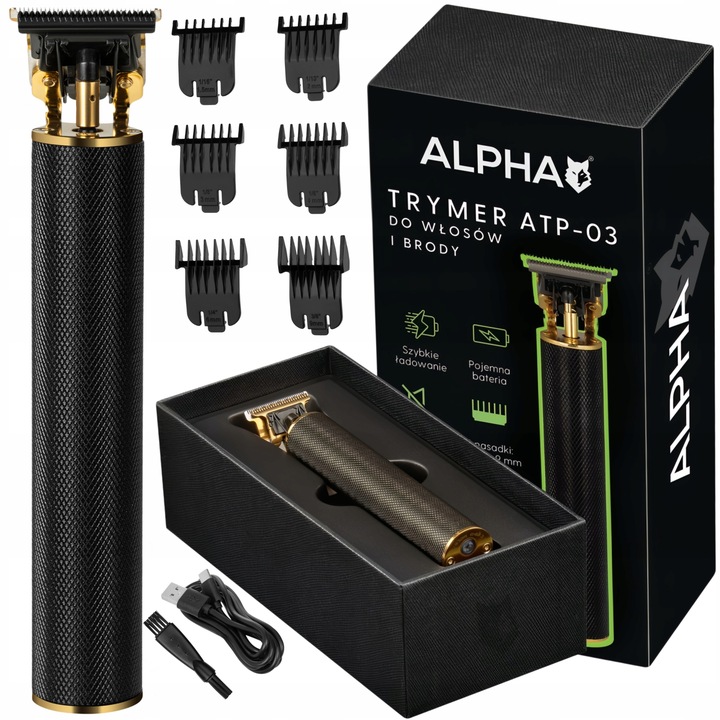 TRYMER DO BRODY MASZYNKA DO WŁOSÓW STRZYŻENIA GOLENIA BARBER GOLARKA ALPHA