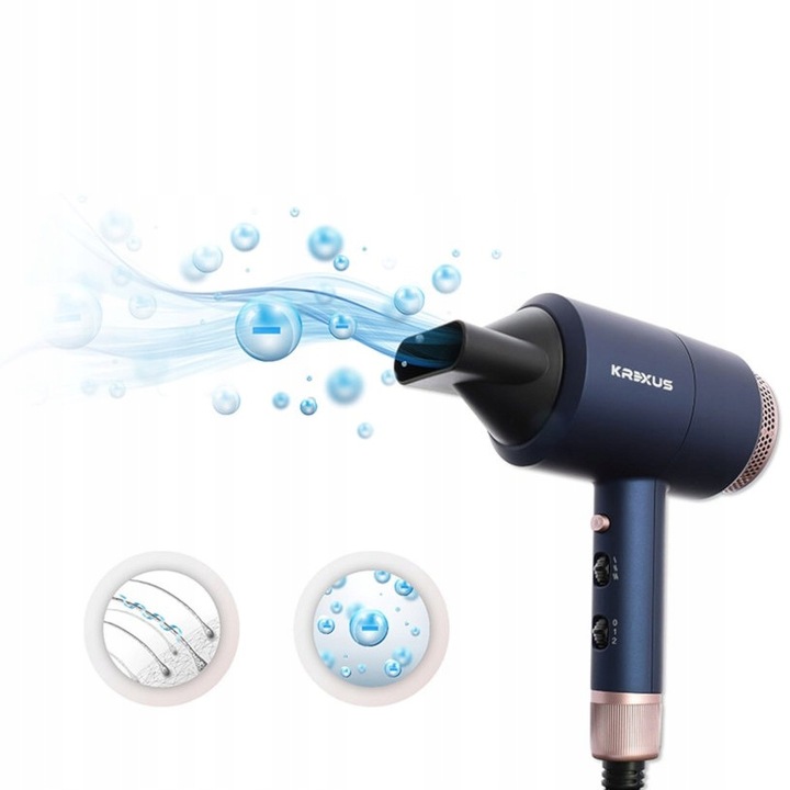 PROFESJONALNA SUSZARKA DO WŁOSÓW KREXUS JONIZACJA KONCENTRATOR 1800W