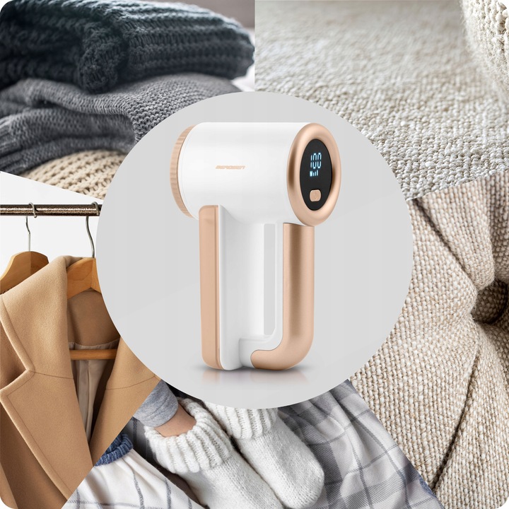 Golarka do ubrań z wyświetlaczem elektryczna do swetrów tapicerek