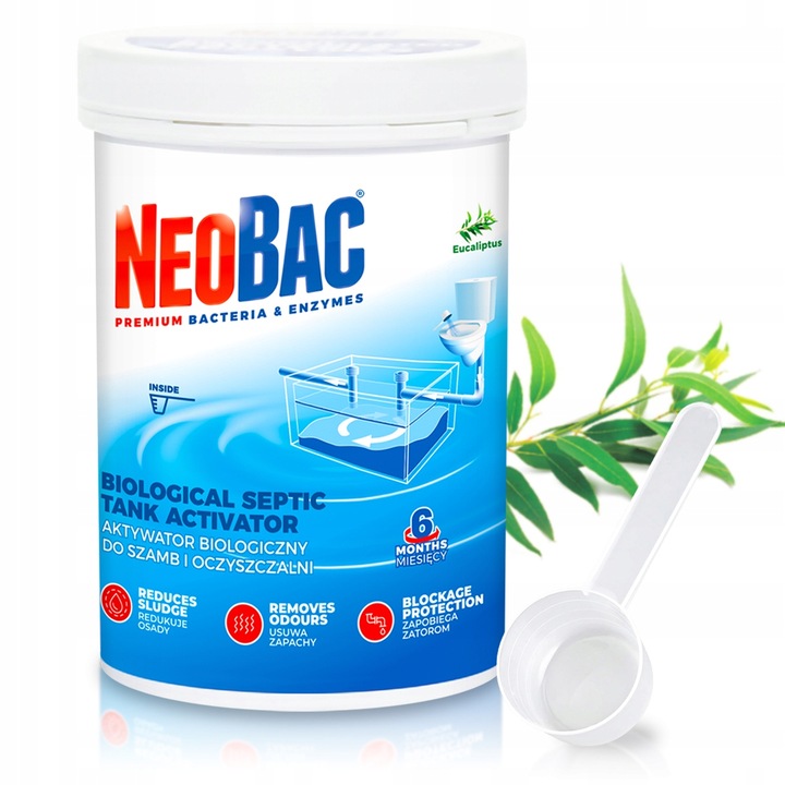 BAKTERIE do SZAMBA PROSZEK PREPARAT do OCZYSZCZALNI NeoBac AKTYWATOR