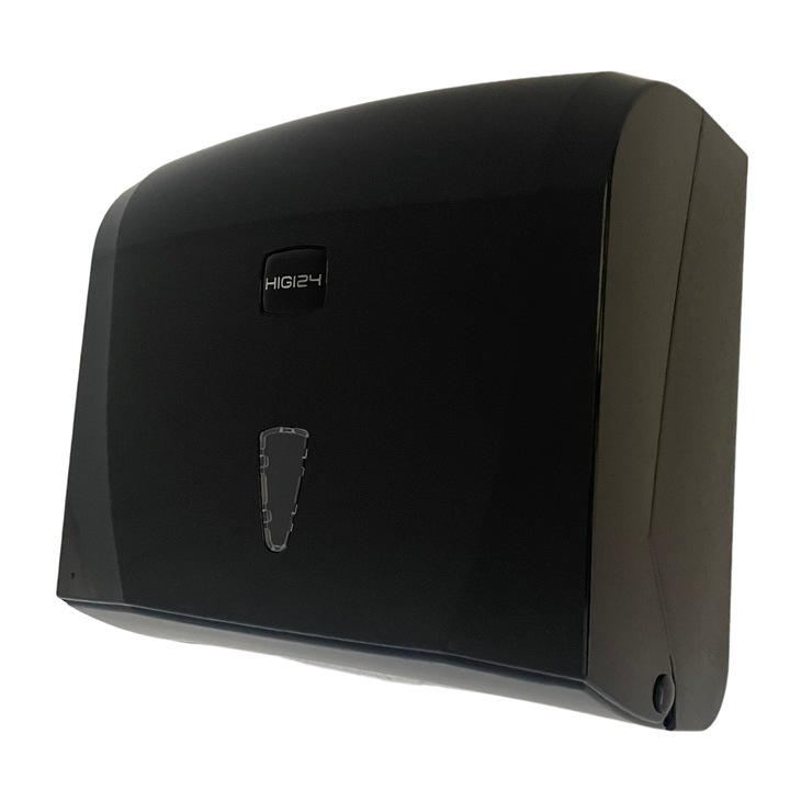 Pojemnik Dozownik Podajnik ręczniki papierowe ZZ czarny naścienny ATEST PZH