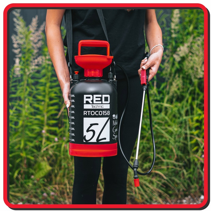 OPRYSKIWACZ CIŚNIENIOWY RĘCZNY 5L NA RAMIĘ OGRODOWY REGULOWANA DYSZA