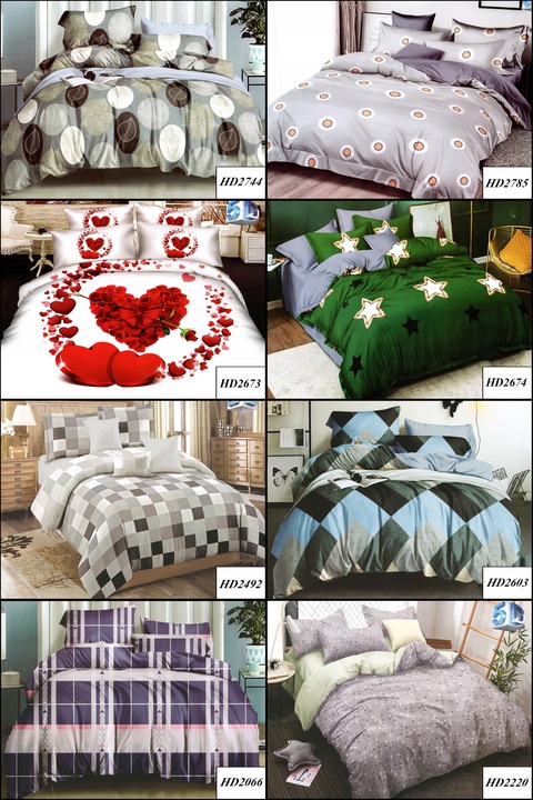 KOMPLET DWUSTRONNA POŚCIEL 180x200 +2 POSZEWKI + PRZEŚCIERADŁO DUŻO WZORÓW