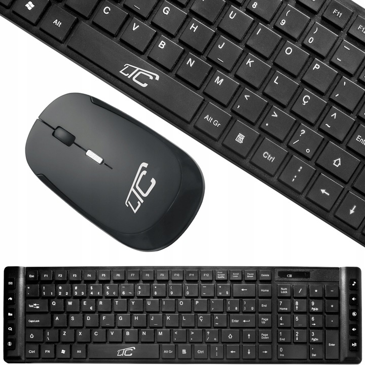 ZESTAW KOMPUTEROWY KLAWIATURA Z KLAWISZAMI FUNKCYJNYMI MYSZKA BEZPRZEWODOWA