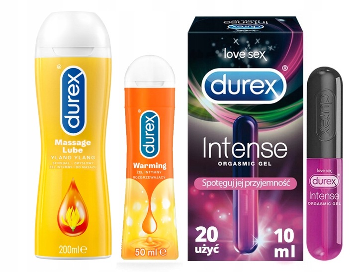 DUREX ZESTAW Żel intymny INTENSE YLANG YLANG ROZGRZEWAJĄCY ROMANTYCZNY