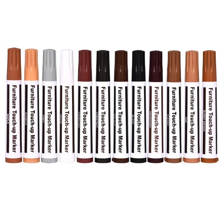 DUŻY ZESTAW DO NAPRAWY MEBLI PANELI DREWNA RYS MARKERY WOSKI 24 SZT