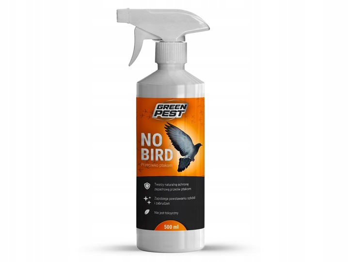 ŚRODEK SPRAY PREPARAT ODSTRASZAJĄCY GOŁĘBIE PTAKI WRÓBLE NO BIRD 500ML