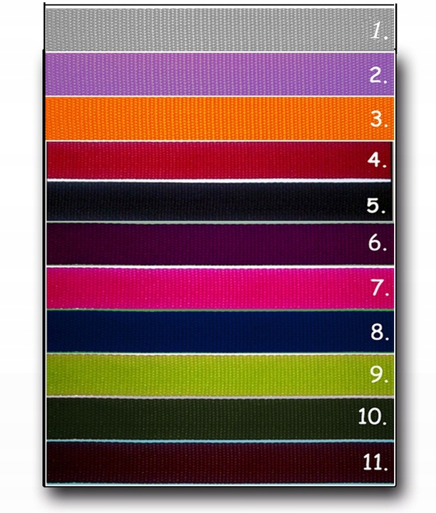 Smycz PRZEPINANA 3m szer 2cm KOLORY