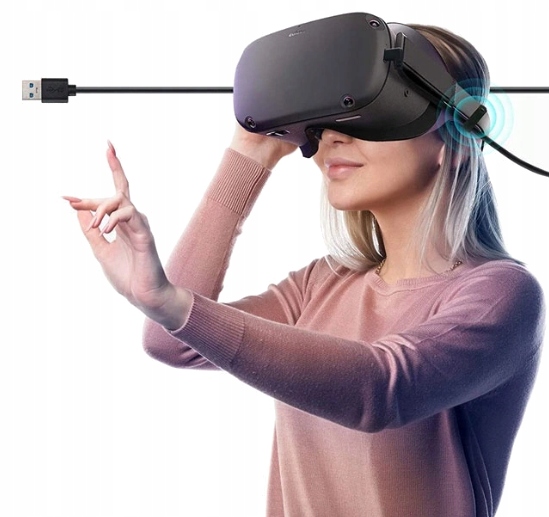 GRUBY PRO KABEL 5m do OCULUS LINK SteamVR QUEST 1 QUEST 2 QUEST 3 HQ JAKOŚĆ