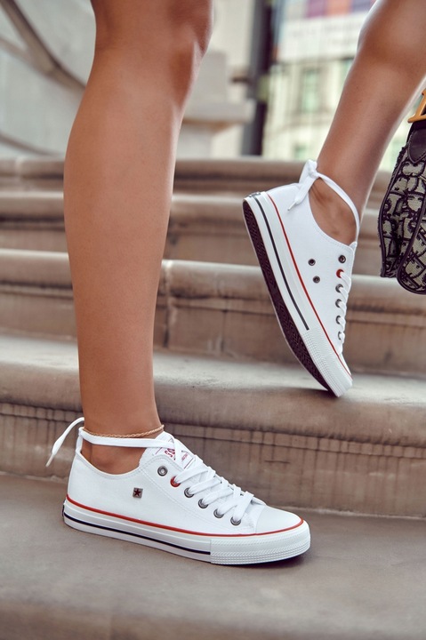 BIG STAR BIAŁE DAMSKIE TRAMPKI T274022 NISKIE 40