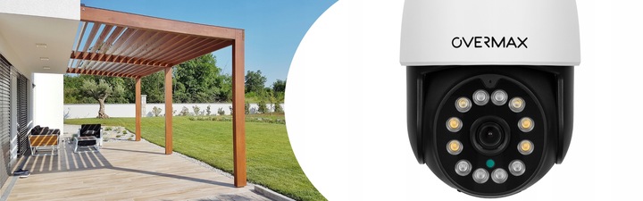 KAMERA ZEWNĘTRZNA OBROTOWA 25s LAN 12 DIOD LED IP66 WIFI Full HD 4x ZOOM