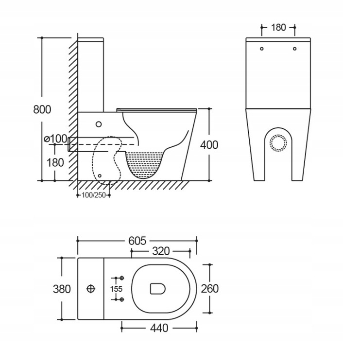 Kompakt zestaw WC Neptun LaVita uniwersalny bezrantowy deska wolnoopadająca
