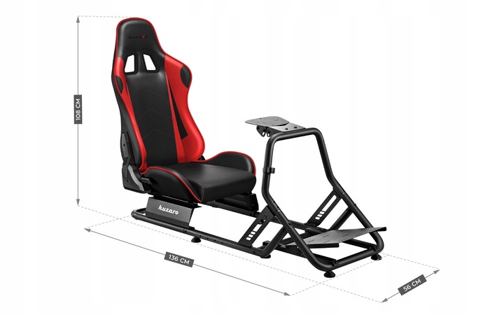 KOKPIT wyścigowy GAMINGOWY do 120kg Huzaro Speed 6.0 do SIMRACINGU