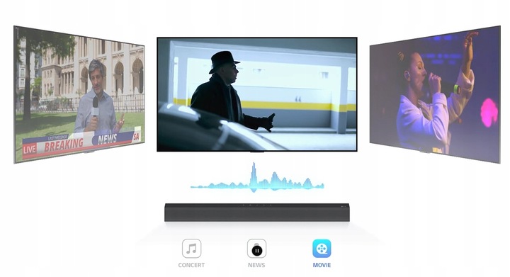 SOUNDBAR LG S60Q 300W 2.1 eARC 2xHDMI USB BLUETOOTH BEZPRZEWODOWY SUB PILOT