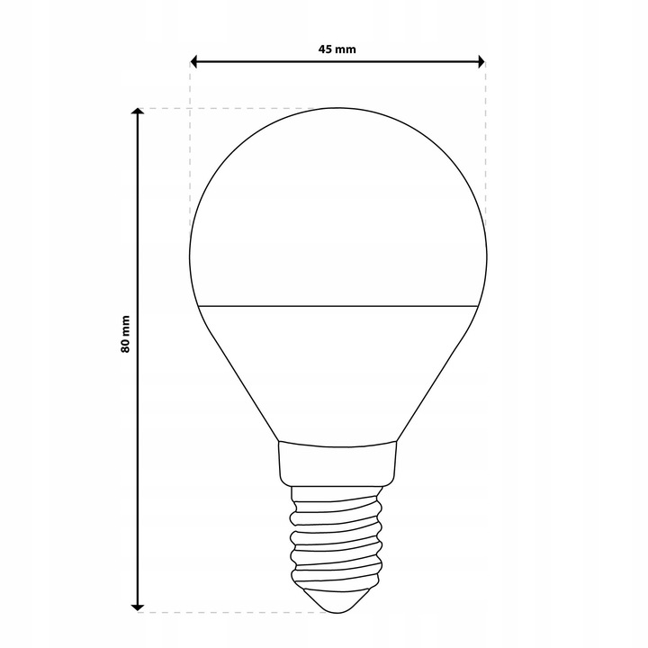 6x Żarówka LED E14 Kulka 10W = 100W 1100lm 6500K Zimna LUMILED NIE