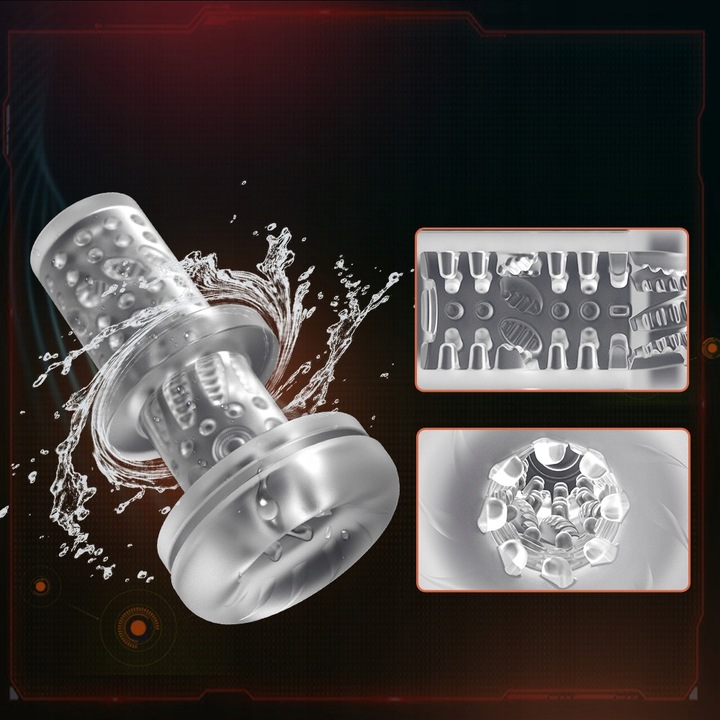 Automatyczny męski Masturbator7trybów pchnięcia i wibracji Przycisk orgazmu