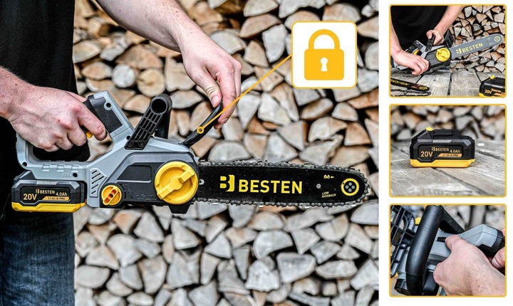 Piła Łańcuchowa Akumulatorowa Gałęziówka Pilarka 30Cm Bezszczotkowa