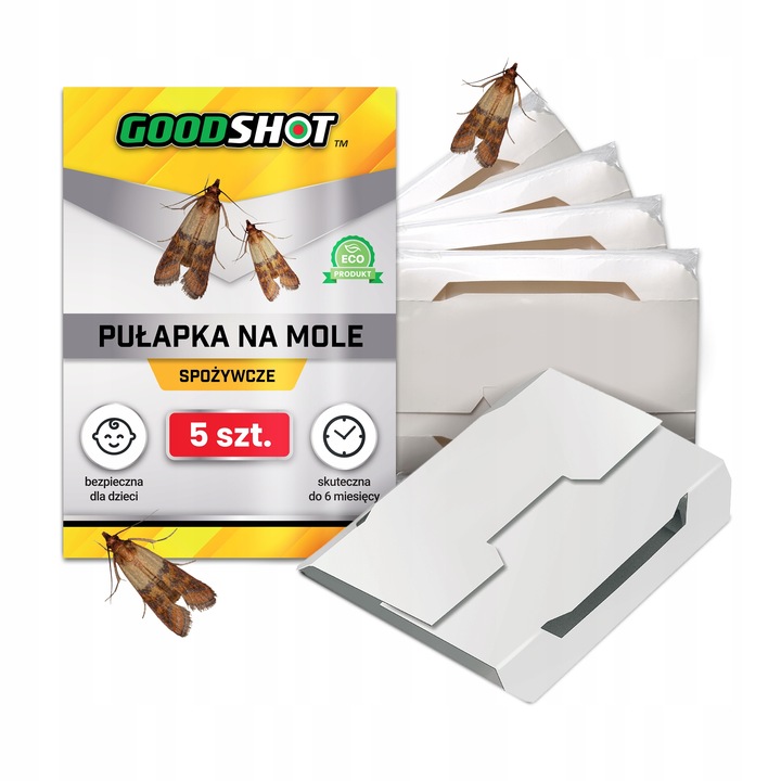 5szt Silna Pułapka na Mole Kuchenne Spożywcze Feromony Lep na Mole