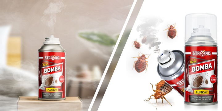 2xBOMBA STRONG NA PLUSKWY SKUTECZNY PREPARAT ŚRODEK NA PLUSKWY 150ML
