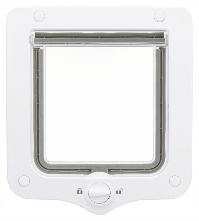 Trixie Drzwiczki wahadłowe z tunelem 4-way Białe