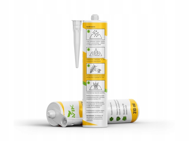 PROFESJONALNY BEZBARWNY KLEJ DO MONTAŻU KOLCÓW NA PTAKI GOŁĘBIE AVIK 310ML