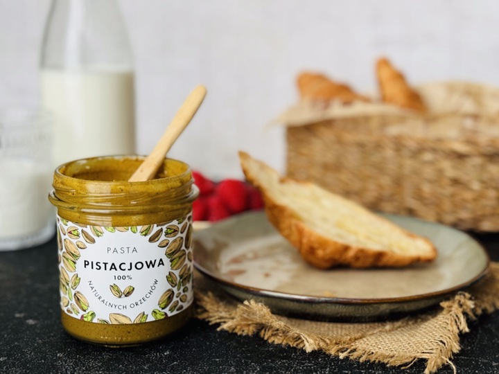 Pasta pistacjowa 250 g - Naturalna, 100% pistacji, krem pistacjowy