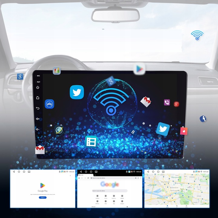 RADIO SAMOCHODOWE 2 DIN ANDROID AUTO CARPLAY 4GB/64GB ANDROID 13 RDS