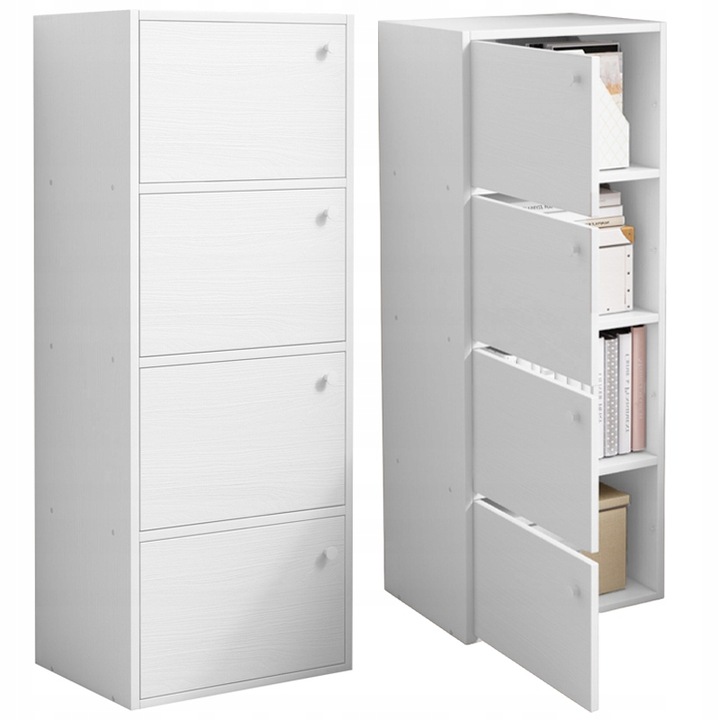 NOWOCZESNA POJEMNA KOMODA SZAFKA DUŻA BIAŁA SKANDYNAWSKI LOFT RETRO