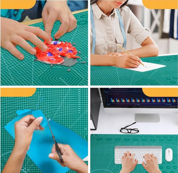 Mata Modelarska do Cięcia Samogojąca Dwustronna 45x60 Duża Mocna A2