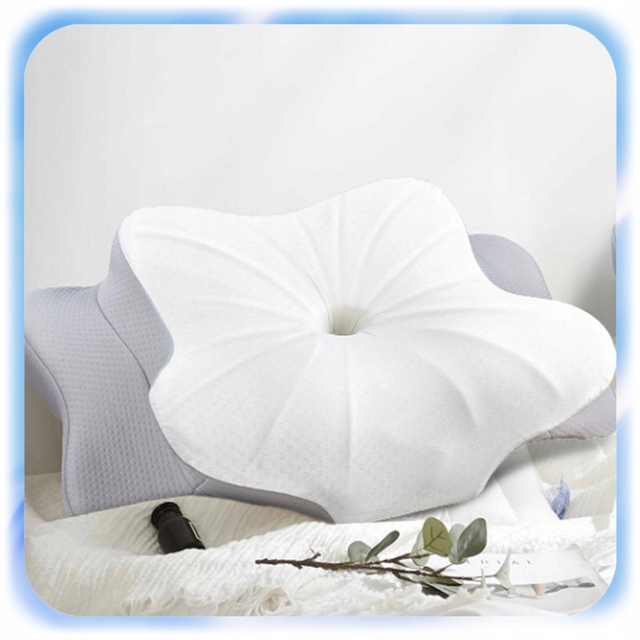 PODUSZKA ORTOPEDYCZNA ERGONOMICZNA PIANKI MEMORY PROFILOWANA POD KARK SZYJĘ