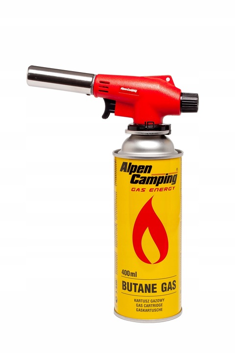 PALNIK na kartusze + 6x gaz kartusz gazowy Alpen camping 400ml