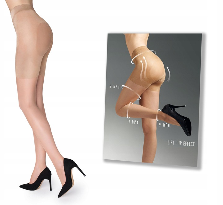 Rajstopy gładkie Marilyn Plus Up Light 20den beżowy Beige rozmiar 4