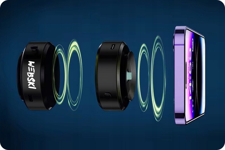 UCHWYT MAGNETYCZNY SAMOCHODOWY Z PRZYSSAWKĄ MAGSAFE QI INDUKCYJNY 15W