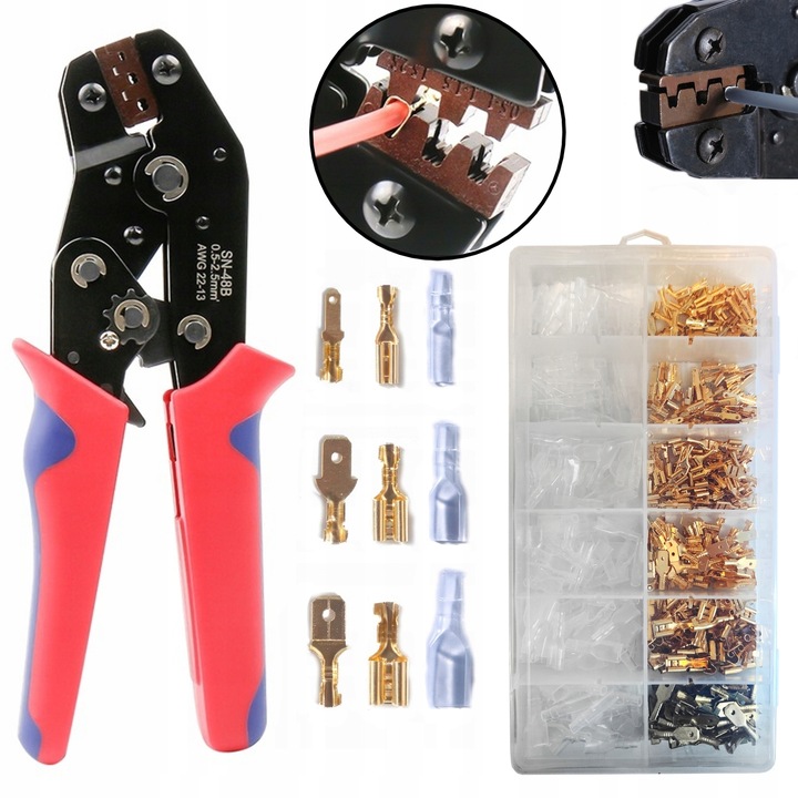 Zaciskarka praska konektorów zestaw samochodowych duży zestaw złącza