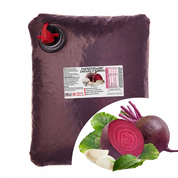 Zakwas z buraków z czosnkiem i przyprawami 5l