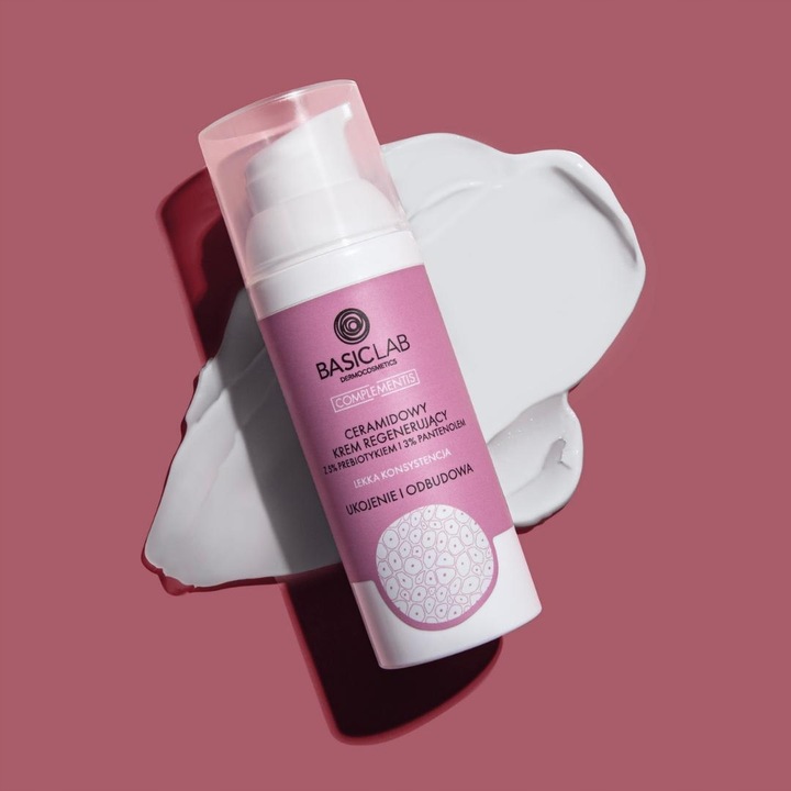 BasicLab Ceramidowy krem regenerujący z 5% betainą i 3% mocznikiem