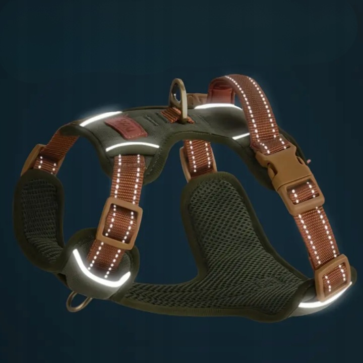 Szelki Dla Małego / Dużego Psa Mocne Easy Walk Regulowane M Odblaskowe