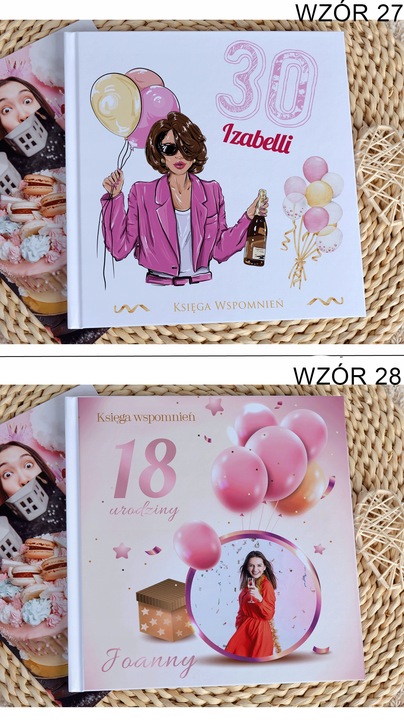 Księga gości karty białe na urodziny rocznice nietypowe okazje