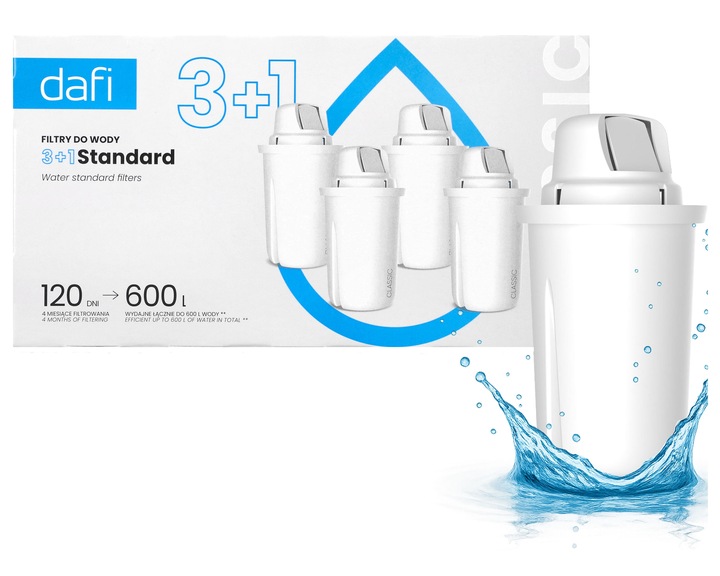 Filtr Dafi Classic Wkład do dzbanka filtrującego wodę | 4 szt.