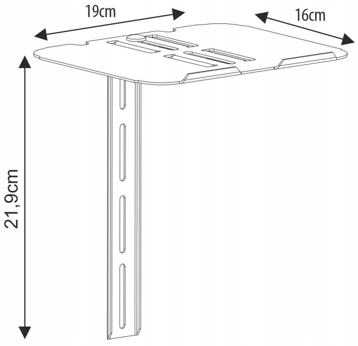 PÓŁKA POD DEKODER DVBT ŚCIENNA ART STO D-52