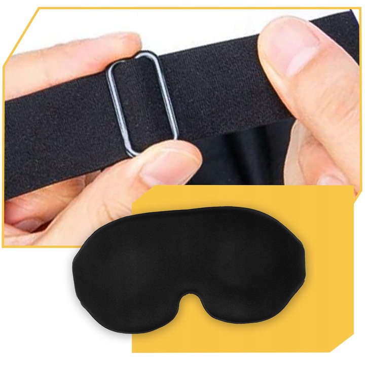 OPASKA NA OCZY DO SPANIA MASKA 3D REGULOWANA LEKKA